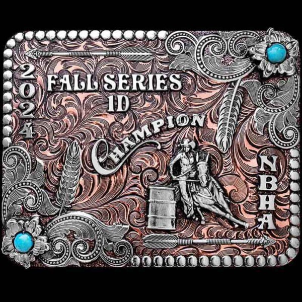 Our Truth or Consequences Classic Custom Belt Buckle has a copper base with our signature antique finish.  Customize this unique western design!